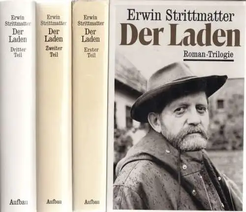 Buch: Der Laden. Roman-Trilogie, Strittmatter, Erwin. 3 Bände, 1990, Roman