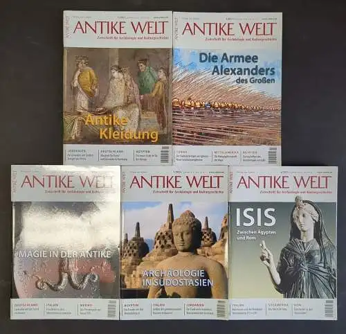Antike Welt Heft 1+2, 4-6 / 2013, ohne Heft 3, Philipp von Zabern, 5 Hefte