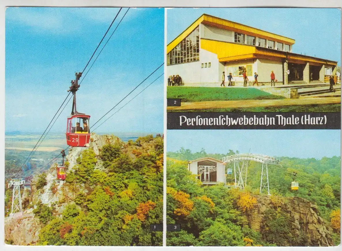 AK Personenschwebebahn Thale (Harz), 1982, Bild und Heimat, ungelaufen