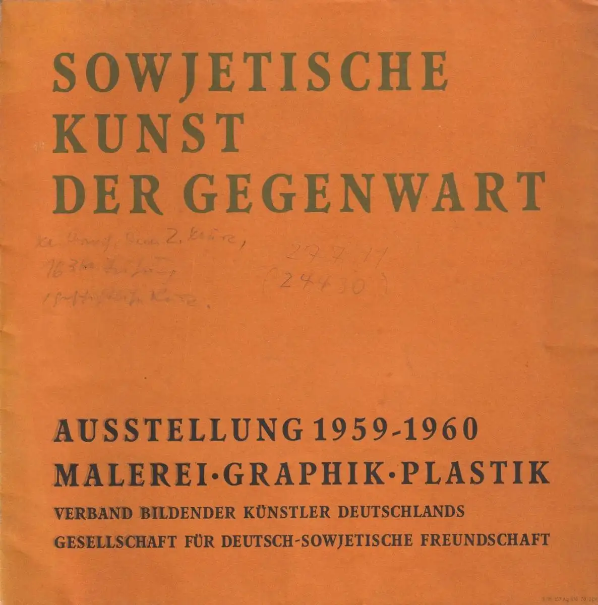 Buch: Sowjetische Kunst der Gegenwart, Ausstellung 1959 - 1960: Malerei, Graphik