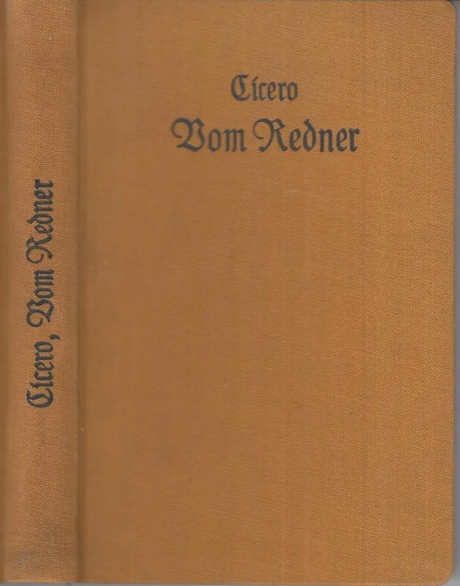 Buch: Vom Redner, Cicero, Reclam, gebraucht, gut