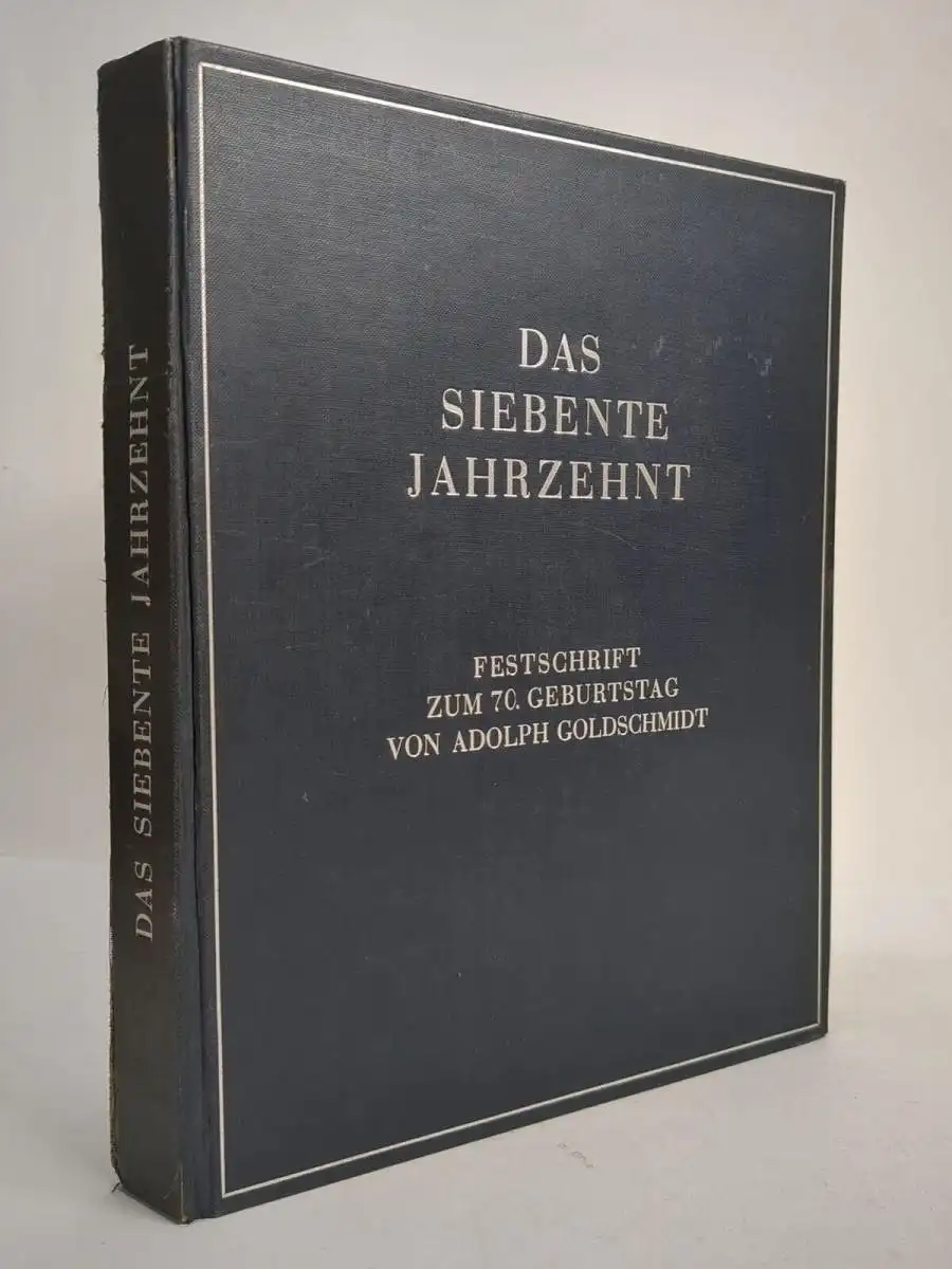Buch: Das Siebente Jahrzehnt - Festschrift für Adolph Goldschmidt, 1935, Würfel