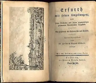 Buch: Erfurth mit seinen Umgebungen, Erhard, Heinrich August. 1829
