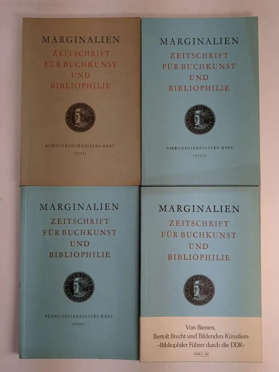 Marginalien. Zeitschrift für Buchkunst und Bibliophilie, 22 Hefte, 1974-1979