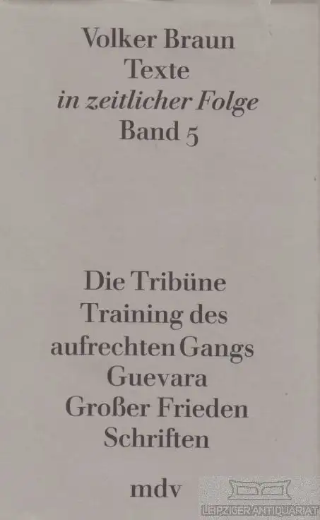 Buch: Texte in zeitlicher Folge Band 5, Braun, Volker. 1990, gebraucht, gut