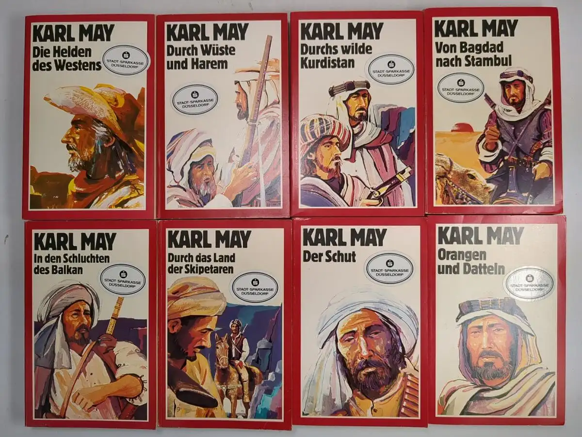 34 Bücher aus Karl May Werke in 74 Bänden, Pawlak, Abenteuer, Western, 34 Bände