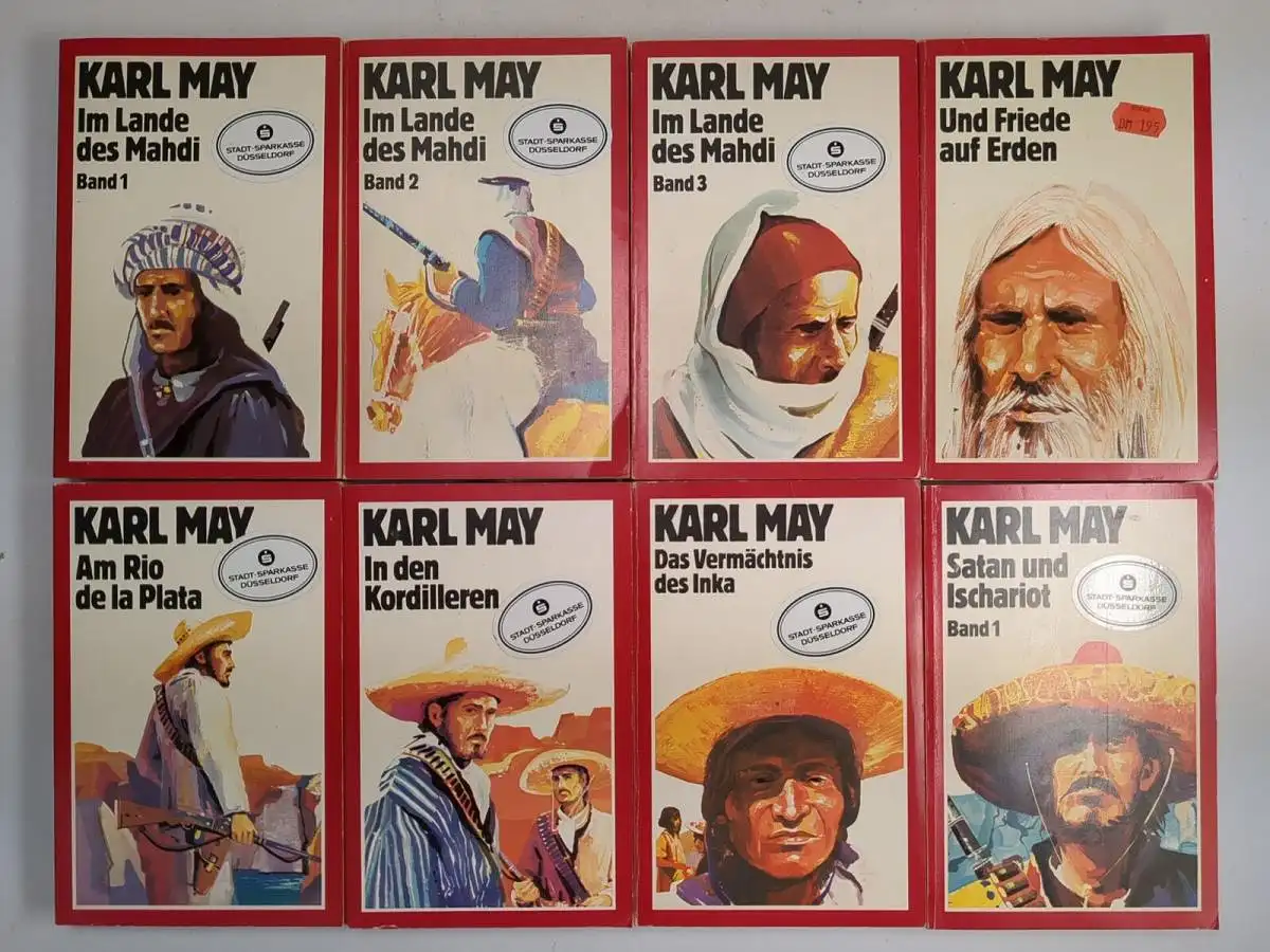 34 Bücher aus Karl May Werke in 74 Bänden, Pawlak, Abenteuer, Western, 34 Bände