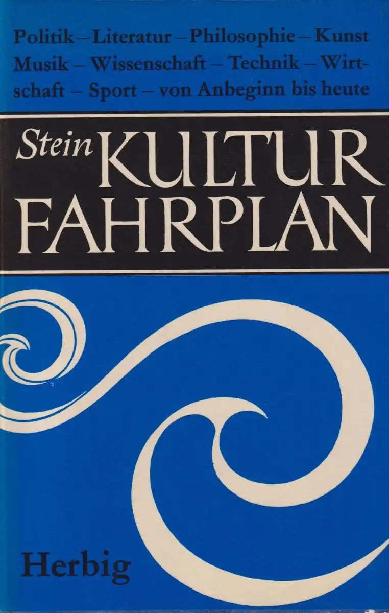 Buch: Kulturfahrplan, Stein, Werner, 1970, F. A. Herbig Verlagsbuchhandlung