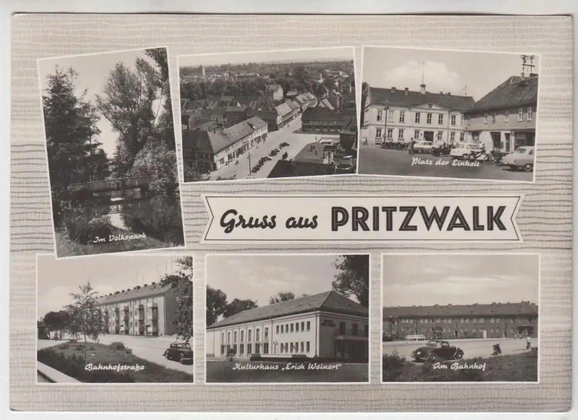 AK Gruss aus Pritzwalk, ca. 1965, Graphokopie H. Sander, ungelaufen,