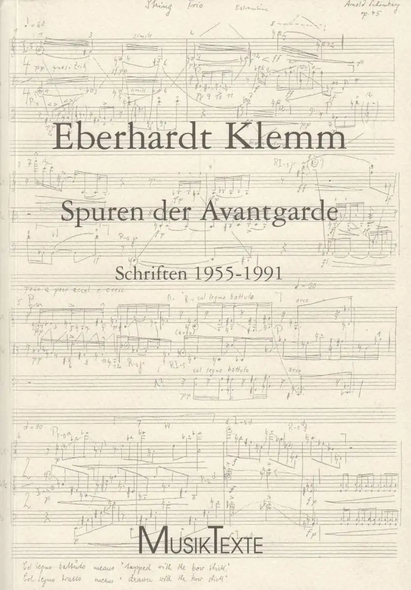 Buch: Spuren der Avantgarde, Klemm, Eberhardt. MusikTexte, 1997, gebraucht, gut
