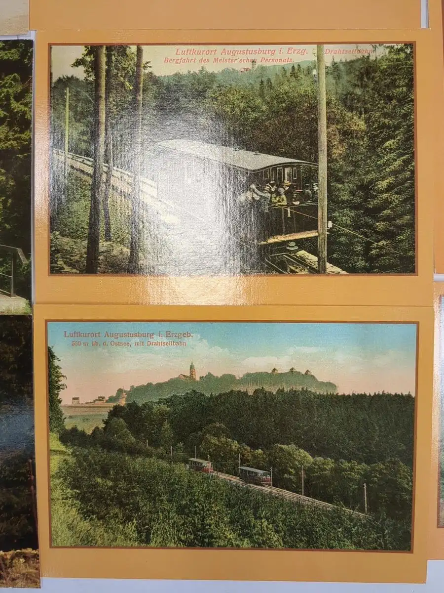 AK Lot: 11 Postkarten Drahtseilbahn Augustusburg, Bild und Heimat, Ansichtskarte