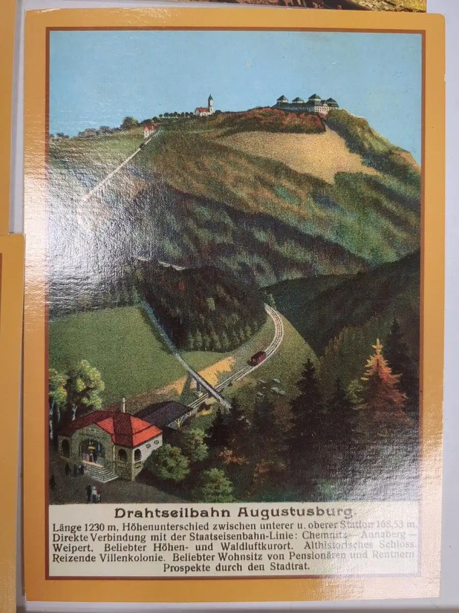 AK Lot: 11 Postkarten Drahtseilbahn Augustusburg, Bild und Heimat, Ansichtskarte