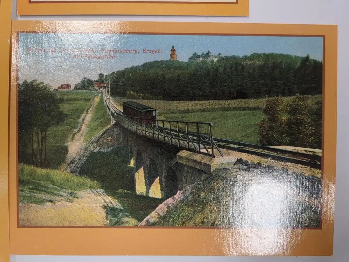 AK Lot: 11 Postkarten Drahtseilbahn Augustusburg, Bild und Heimat, Ansichtskarte