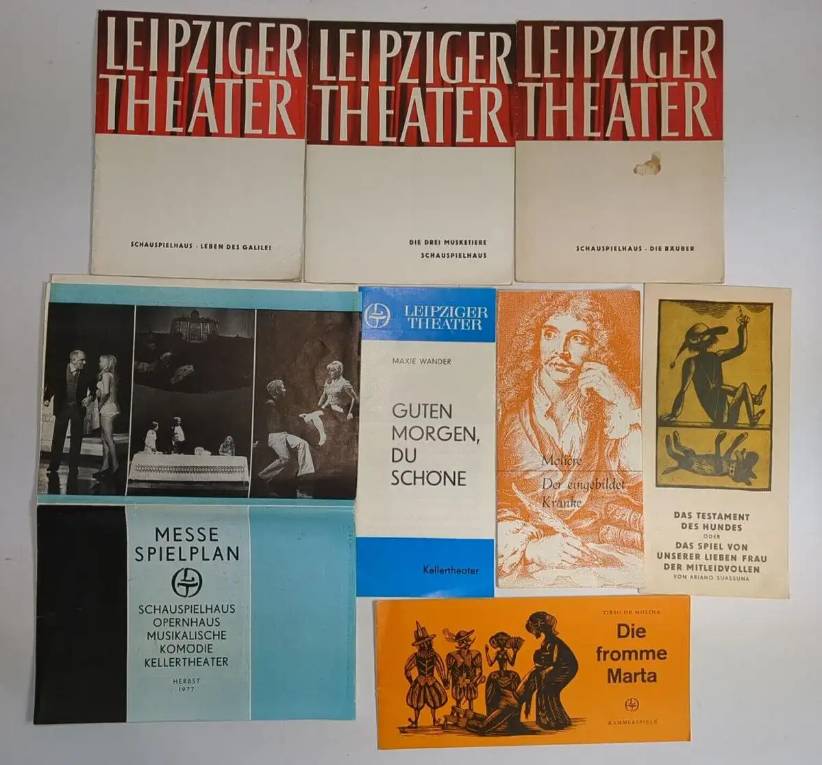 44 Programmhefte Theater Oper Schauspiel Leipzig: Fledermaus, Macbeth, Witwe ...