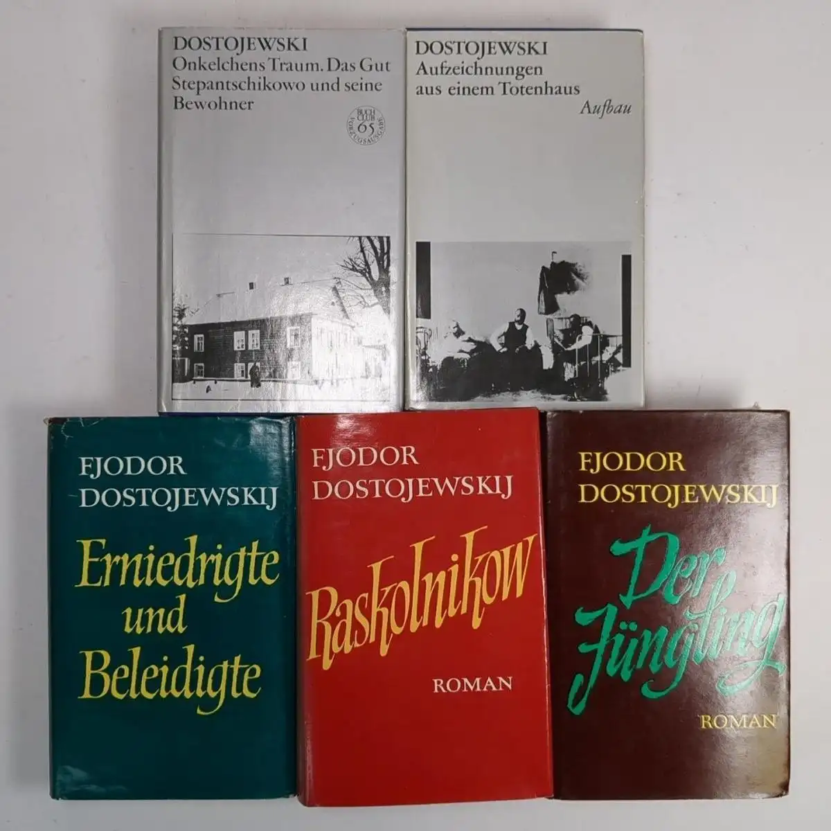 5 Bücher Dostojewskij: Raskolnikow, Erniedrigte, Jüngling, Totenhaus, Onkelchens