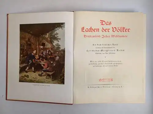 Buch: Das Lachen der Völker, Rehm, Hermann Siegfried. 1927, H. Fikentscher Vlg.