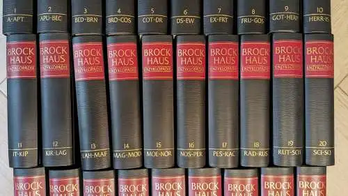 Buch: Brockhaus Enzyklopädie in vierundzwanzig Bänden (1-28 +30), 1986, 29 Bände