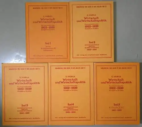 Buch: Wirtschaft und Wirtschaftspolitik 1-5, 1922-1939, E. Varga, 5 Bände, deb