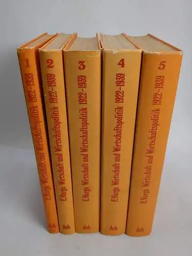 Buch: Wirtschaft und Wirtschaftspolitik 1-5, 1922-1939, E. Varga, 5 Bände, deb