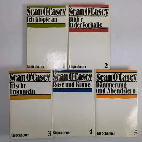 Buch: 5-bändige Autobiografie, Sean O'Casey, Gustav Kiepenheuer Verlag, 5 Bände