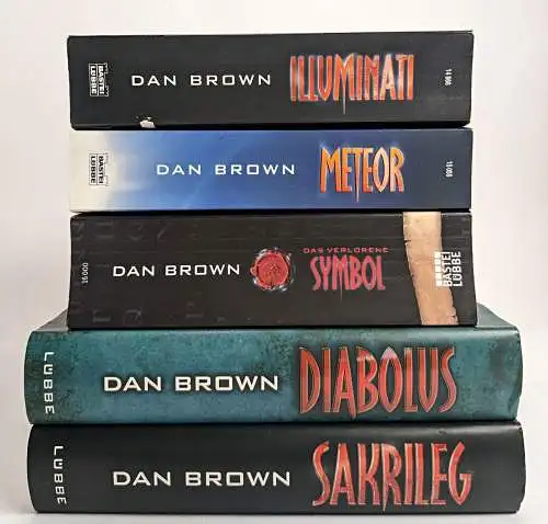 5 Bücher Dan Brown: Illuminati. Sakrileg. Symbol. Meteor. Diabolus. Bastei Lübbe