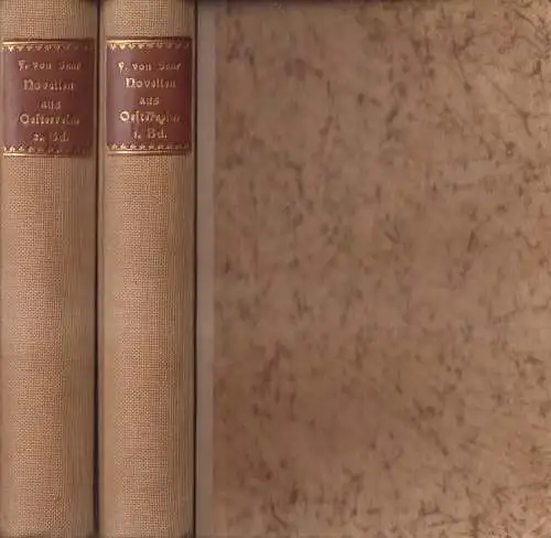 Buch: Novellen aus Österreich, 2 Bände, Ferdinand von Saar, 1904, G. Weiß Verlag