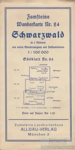 Buch: Faltkarte Zumsteins Wanderkarte Nr. 24, gebraucht, gut