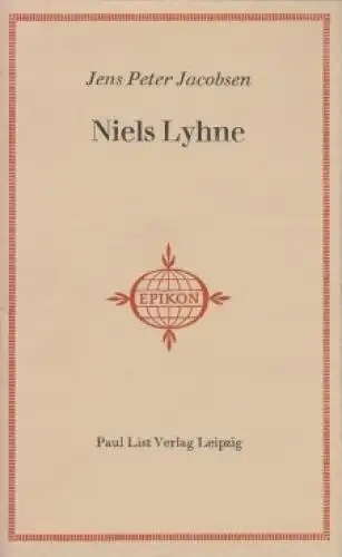 Buch: Niels Lyhne, Jacobsen, Jens Peter. Epikon - Romane der Weltliteratur, 1969