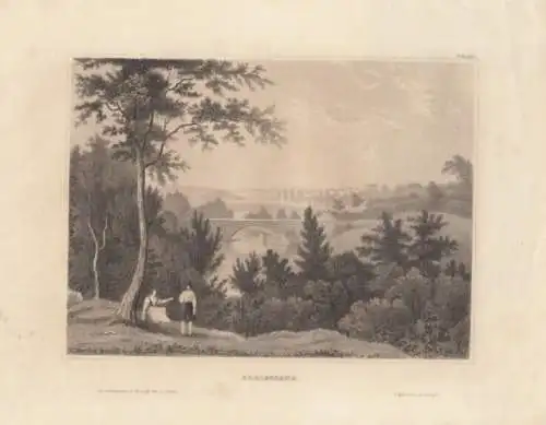 Carlscrona. aus Meyers Universum, Stahlstich. Kunstgrafik, 1850, gebraucht, gut