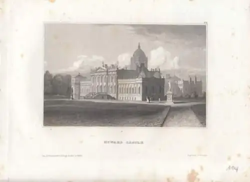 Howard Castle. aus Meyers Universum, Stahlstich. Kunstgrafik, 1850