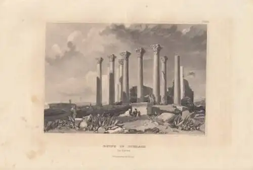 Ruins of Djerash in Syria. aus Meyers Universum, Stahlstich. Kunstgrafik