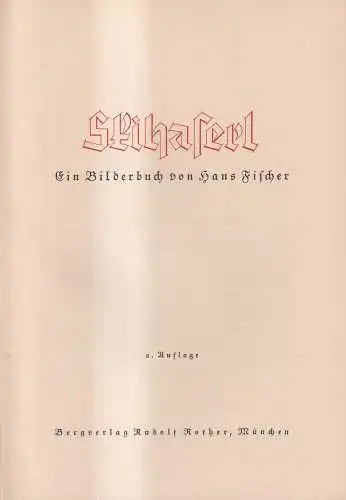 Buch: Skihaserl, Ein Bilderbuch, Hans Fischer, Bergverlag Rudolf Rother, um 1930