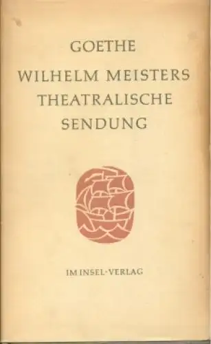 Buch: Wilhelm Meisters theatralische Sendung, Goethe, Johann Wolfgang. 19 119071