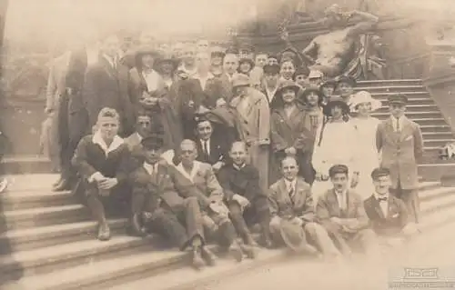 AK Gruppenfoto Berlin am Schloß, Postkarte. Fotokarte, 1924, gebraucht, gut