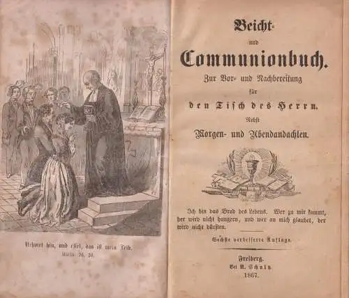 Buch: Beicht- und Communionbuch, 1867, A. Schultz Verlag, gebraucht, gut