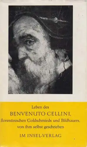 Buch: Leben des Benvenuto Cellini. 1971, Insel Verlag, gebraucht, gut