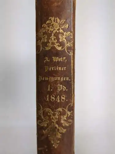 Buch: Darstellung der Berliner Bewegungen im Jahre 1848 ..., Wolff, 1851, Hempel