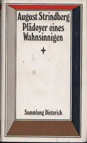 Sammlung Dieterich 358, Plädoyer eines Wahnsinnigen, Strindberg, August. 1987