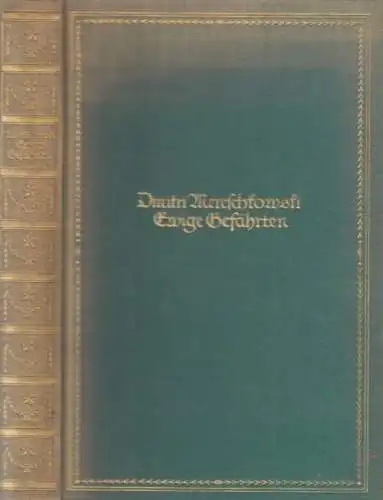 Buch: Ewige Gefährten, Mereschkowski, Dmitri. 1924, Piper Verlag