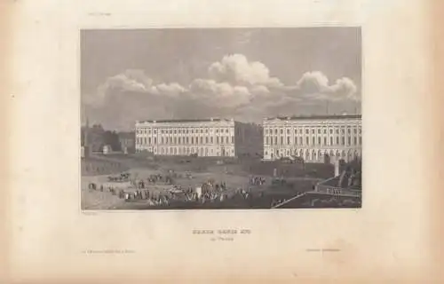 Place Louis XVI in Paris. aus Meyers Universum, Stahlstich. Kunstgrafik, 1850