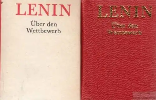 Buch: Über den Wettbewerb, Lenin, Wladimir Iljitsch. 1976, Verlag Tribüne