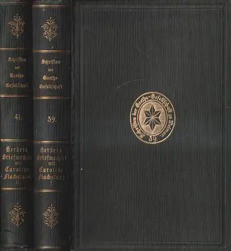 Buch: Herders Briefwechsel mit Caroline Flachsland, Band 1+2, 1926/28, 2 Bände
