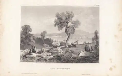 Der Bosporus. aus Meyers Universum, Stahlstich. Kunstgrafik, 1850
