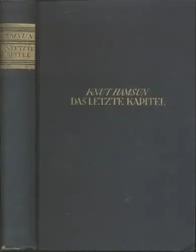 Buch: Das letzte Kapitel, Hamsun, Knut. 1928, Knaur Verlag, Roman