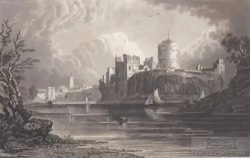 Pembroke-Castle. aus Meyers Universum, Stahlstich. Kunstgrafik, 1850