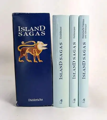 Buch: Island Sagas, 3 Bände, Heldenepen. Erzählkunst. Fahrten und Abenteuer