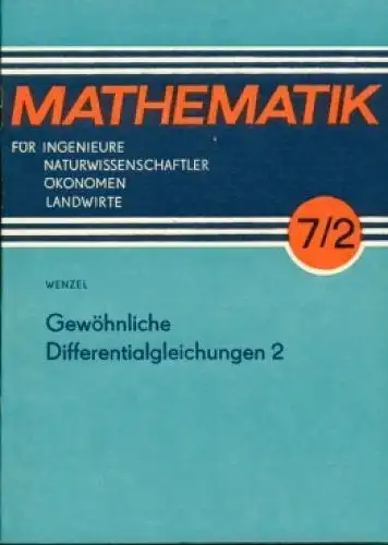 Buch: Gewöhnliche Differentialgleichungen 2, Wenzel, H. 1976, gebraucht, gut