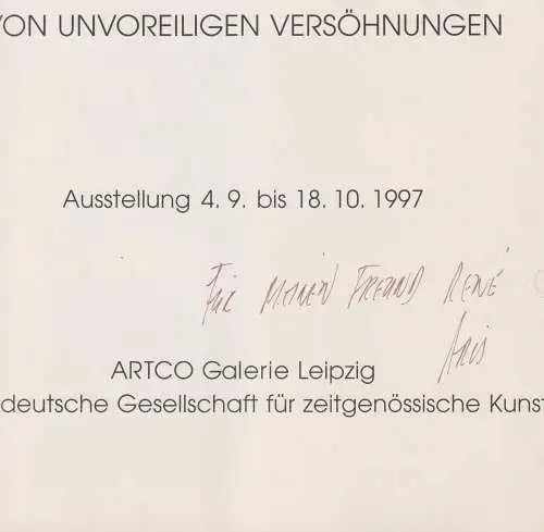 Buch: Aris Kalaitzis - Von unvoreiligen Versöhnungen, 1997, ARTCO Verlag