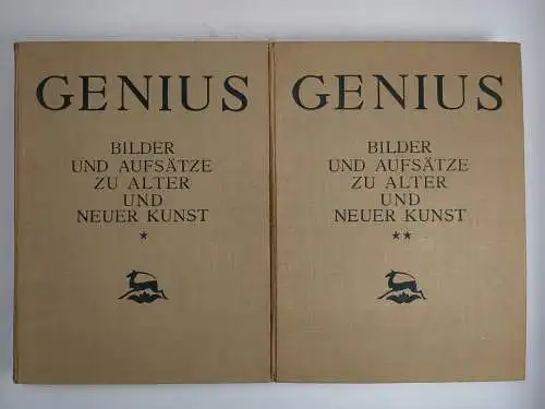 Genius. Bilder und Aufsätze zu Alter und neuer Kunst, Heise. 2 Bände, 1920