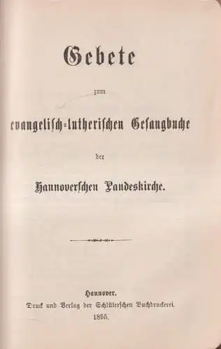 Buch: Evangelisch-lutherisches Gesangbuch der Hannoverschen Landeskirche, 1895